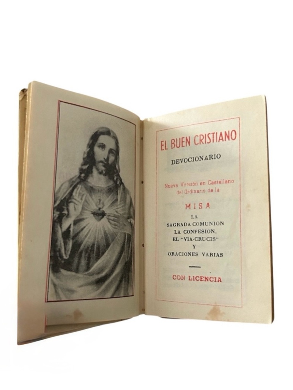First Communion Spanish Mexican Vintage Pocket Prayer Book - Picture 7 of 9